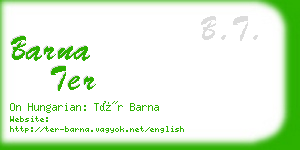 barna ter business card